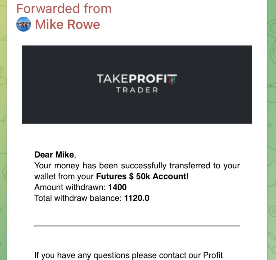 Receipt from Mike Rowe