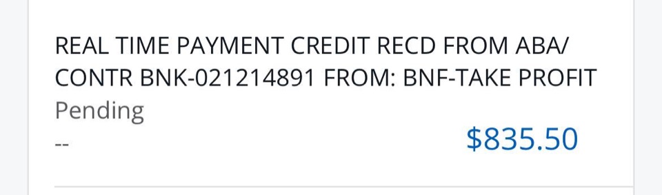Receipt from Matthew