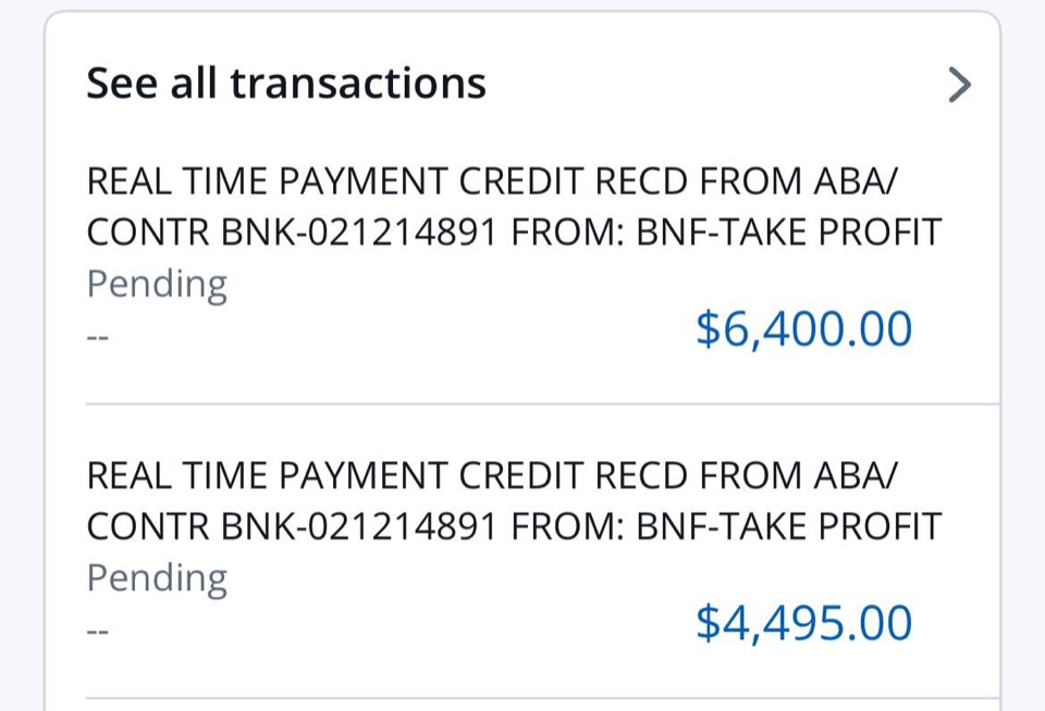 Receipt from SCT Licensee