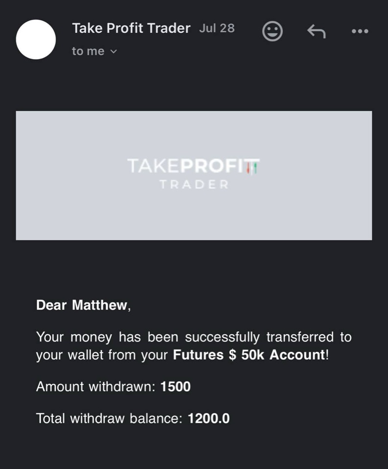Receipt from Matthew